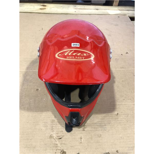Lot of 1 Max Motorcycle/Riding Helmet - Red - Used