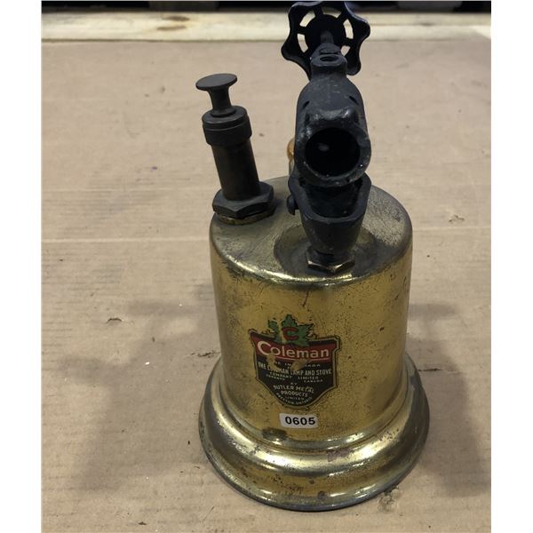 Lot of 1 Vintage Coleman Kerosene Blow Torch - Used