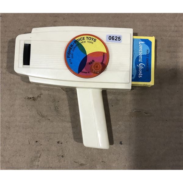 Lot of 1 Vintage 1973 Fisher Price Toy Movie Viewer/Projector with Lonesome Ghosts Cartridge - Used
