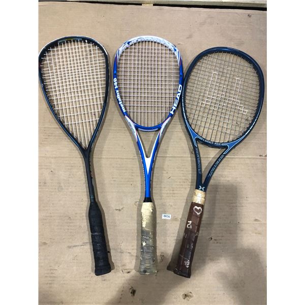 Lot of 3 Assorted Rackets - Used