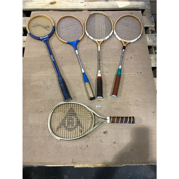 Lot of 5 Assorted Rackets - Used