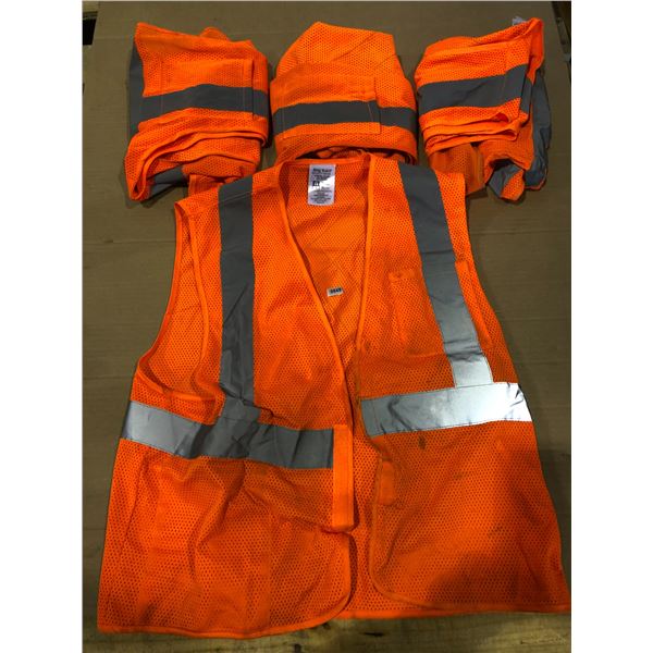 Lot of 4 Safety Vests - Size S/M - Used - Good Shape