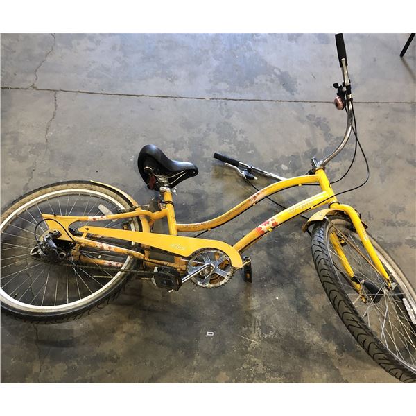 Lot of 1 Adult Cycling Bike - Yellow - Used