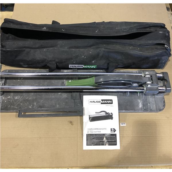 Lot of 1 Haussmann 20" Tile Cutter - Used
