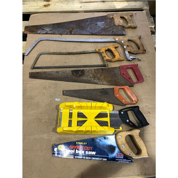 Lot of Assorted Hand Saws - Used