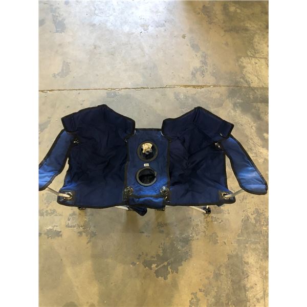 Lot of 1 Toddler/Kids Portable/Foldable Double-Camping Chairs - Blue - Used