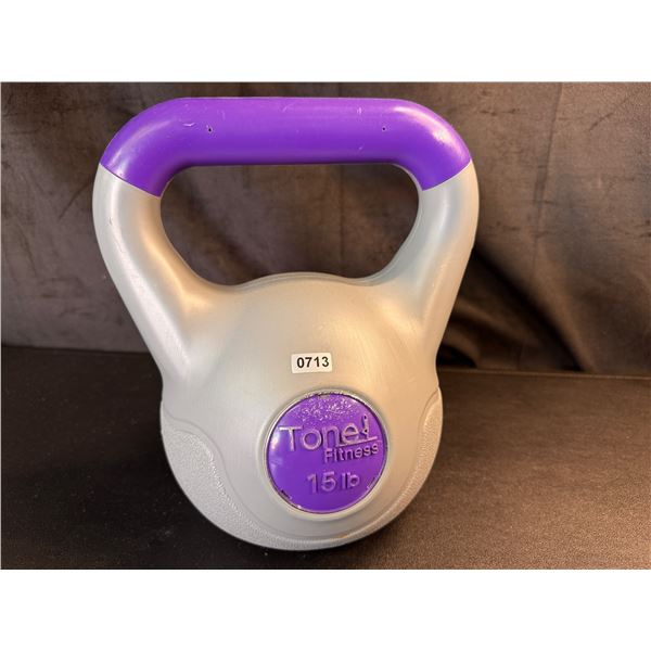 Lot of 1 Tone Fitness 15LB Kettlebell - Used