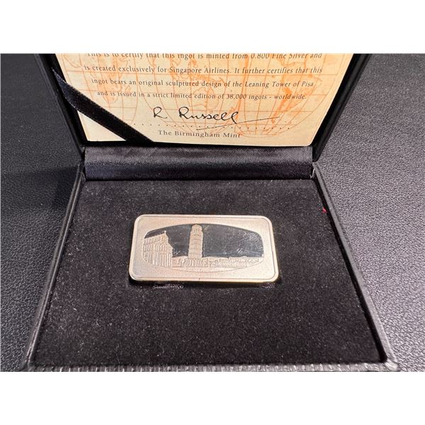 Lot of 1 Wonders of the World Limited Edition Fine Silver Ingot with COA 1/38000 Ever Made