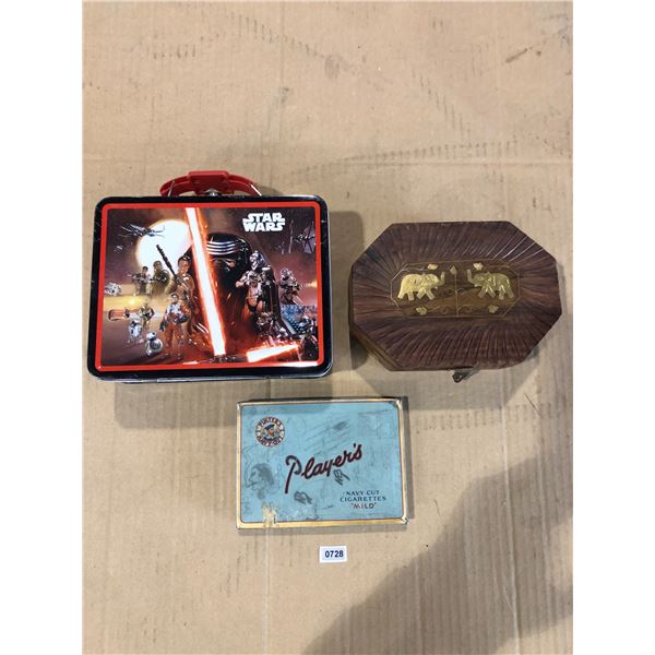 Lot of 3 Assorted Tins/Lunchboxes - Used