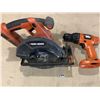 Image 1 : Lot of 2 Black & Decker Power Tools - 1x Circular Saw & 1x Drill - Used - No Batteries