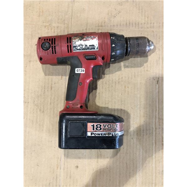 Lot of 1 Milwaukee 18V Power Drill with Battery - Used