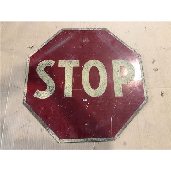 Lot of 1 Heavy/Large Metal STOP Sign - 2FT x 2FT - Used