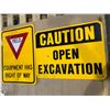 Image 1 : Lot of 2 Composite Signs - Yield (17 x 23in) & Caution (23 x 17in) - Used