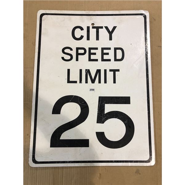 Lot of 1 Composite Speed Limit Sign - 18 x 24 inch - Used