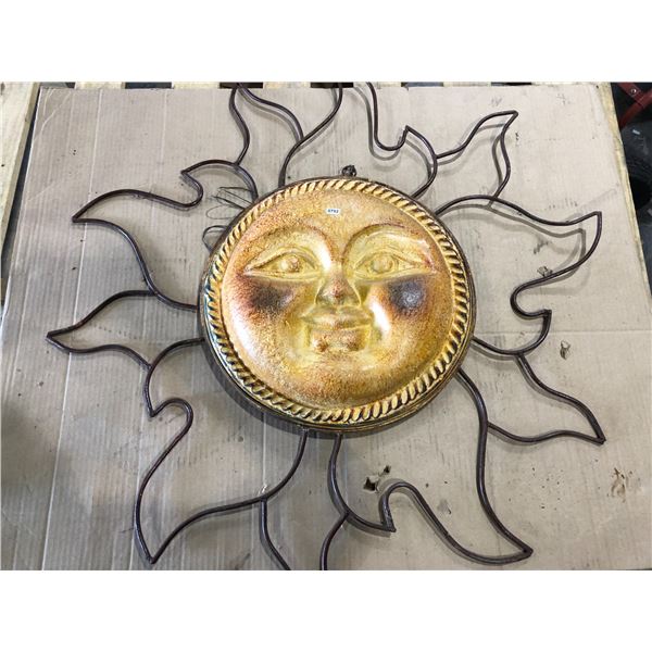 Lot of 1 Heavy Sun Design Decor Piece - (Large Size; approx. 34 x 37 inch) - Used