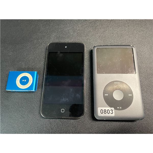 Lot of 3 Assorted iPods - For Parts/Repair - Used