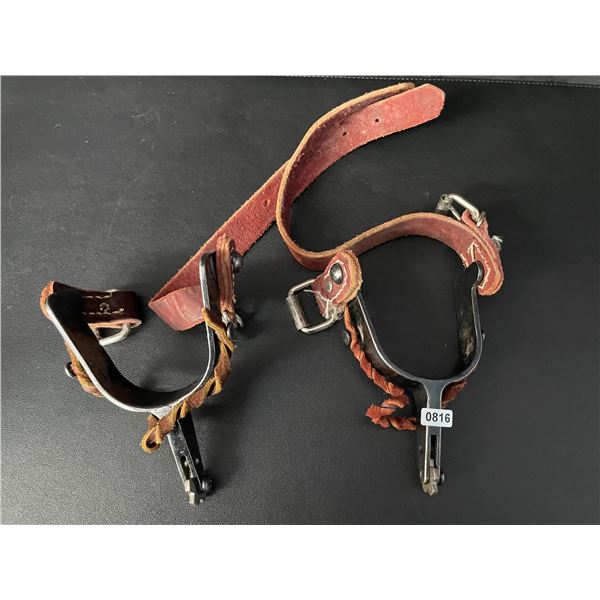 Lot of 2 Cowboy Spurs/Stainless Steel Spurs - Used