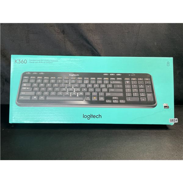 Lot of 1 Logitech K360 Compact and Slim Wireless Keyboard - Brand New Sealed
