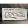 Image 1 : Lot of 1 Logitech Multi-Device K380 Wireless Keyboard for Mac - White/Grey - Brand New