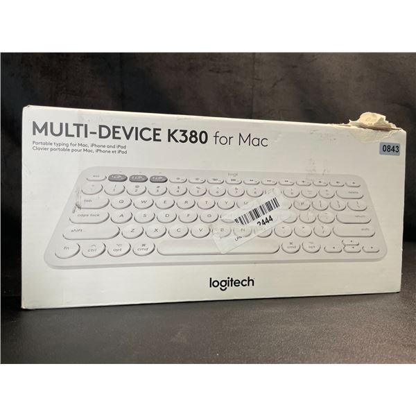 Lot of 1 Logitech Multi-Device K380 Wireless Keyboard for Mac - White - Brand New