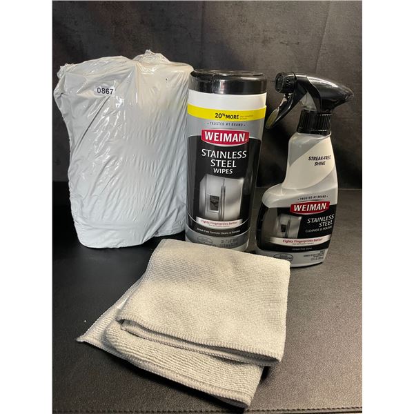 Lot of 2 Weiman 3PC Stainless Steel Cleaner Sets - Brand New!