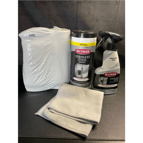 Lot of 2 Weiman 3PC Stainless Steel Cleaner Sets - Brand New!