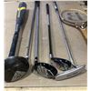 Image 2 : Lot of Assorted Sporting Goods - Baseball Bat, Golf Clubs, and Racket - Used
