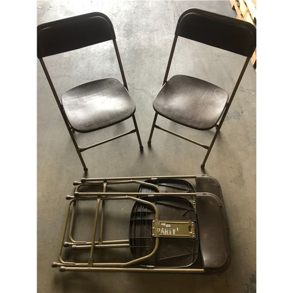 Lot of 4 Metal Folding Chairs - Used