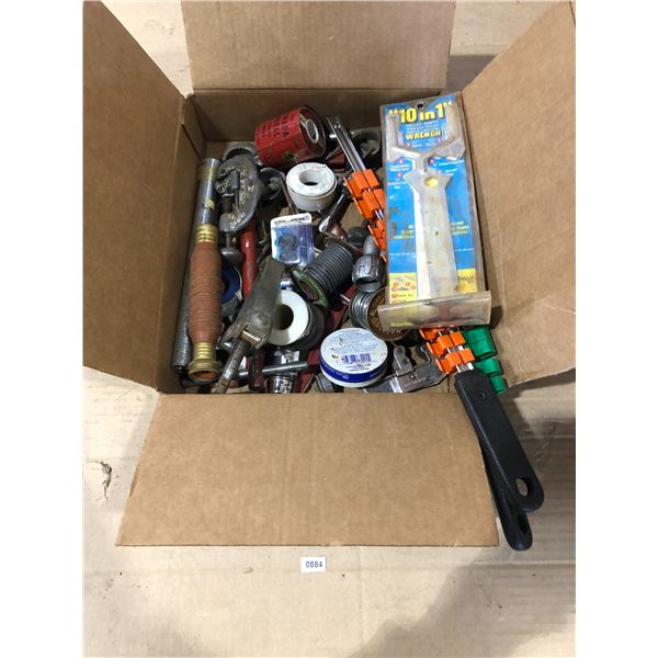 Lot of 1 Box of Assorted Tools/Hardware - Used