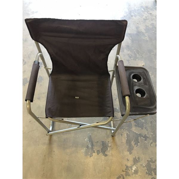 Lot of 1 Director's Style Camping Chair with 2 Cup Holders - Used