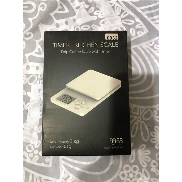 Lot of 1 Kitchen Scale/Drip Coffee Scale with Timer - Brand New! (3kg Capacity)