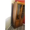 Image 3 : French Door Cabinet, Glass Shelves - Contents not Included, 66"H x 17"D x 34"W