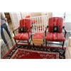 Image 1 : 3 Piece Chair Set with Ottoman and Throw Pillows