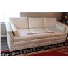 Image 1 : White Fabric 3 Seat Sofa, Pillows Included- 7Ft L x 34"D x 26"H