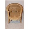 Image 2 : Wicker Chair with Weighted Cushion - 24"W x 24"D x 29"H
