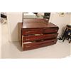 Image 2 : 6 Drawer Vintage Dresser with Vanity Mirror Genuine Hardwoods -  54"W x 19 1/2"D x 59"H