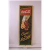 Image 1 : Coca Cola Partial Board Sign - 35.5 x 11.75 - Some Chipping on Edges