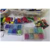 Image 2 : (2) Plastic Containers of Beading & Crafting Supplies