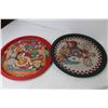 Image 10 : Christmas Burner Covers - Tissue Couch Box Holder - Glass Platter - (2) Metal Trays - (3) Christmas 