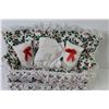 Image 6 : Christmas Burner Covers - Tissue Couch Box Holder - Glass Platter - (2) Metal Trays - (3) Christmas 