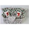 Image 7 : Christmas Burner Covers - Tissue Couch Box Holder - Glass Platter - (2) Metal Trays - (3) Christmas 