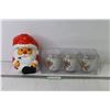 Image 1 : Santa Cookie Jar (3) Glass Cup Set