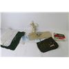 Image 10 : Assorted Christmas Items - Plastic Table Cloths - Table Runners - Napkin Holder - Napkins - Misc. It