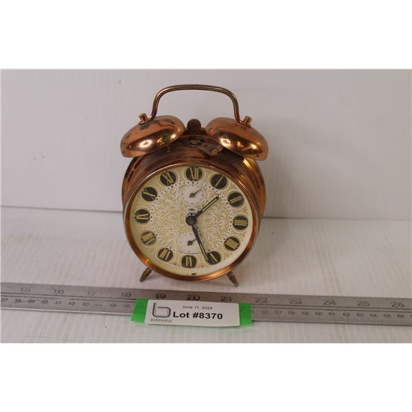 Vintage Prim Copper Alarm Clock (not working)
