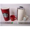 Image 1 : Starbucks Holiday Edition and Silver Studded Ceramic Mugs with (2) Espresso Cups