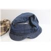 Image 4 : (3) Newsboy Caps, Denim Bucket Hat with Pocket