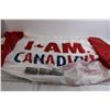 Image 1 : I Am Canadian Molson Canadian Flag, (3) Saskatchewan Belt Buckles