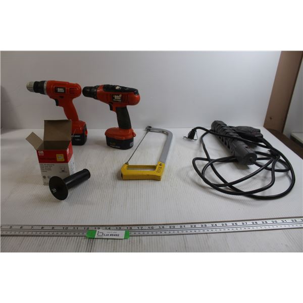(2) Black & Decker Drills - Untested, Misc.