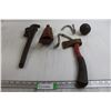 Image 1 : Pipe Wrench, Hatchet, Misc.