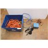 Image 1 : Battery Charger, Trouble Light, Assorted Extension Cords